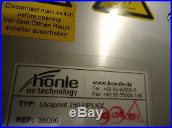 Honle, Uv Unit, Uvaprint 250 Hplkv, Part#38086, Used, With Bulb #a