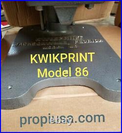 Hot Foil Stamping Machine KWIKPRINT 86 Lightly Used Typeholder 1x 5.75