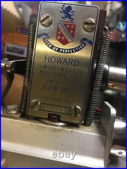 Howard Imprinting Machine Hot Foil With Foil Model J-100-A
