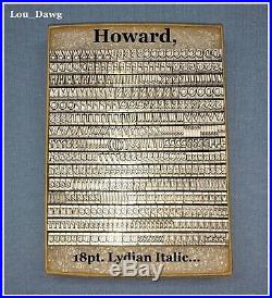 Howard Machine Personalizer (18pt. Lydian Italic) Hot Foil Stamping Machine