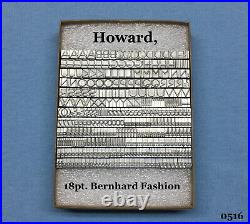 Howard Personalizer Type 18pt. Bernhard Fashion Hot Foil Stamping Machine