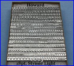 Howard Personalizer Type 18pt. Stymie Light Hot Foil Stamping Machine