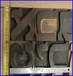 Huge! 9cm 3.5 inch! HEBREW print Letterpress block Wooden Type Letters vintage