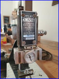 KINGLSEY MACHINE HOT FOIL STAMPING MACHINE M-50 with accesories type holders
