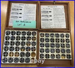 KINGSLEY HOT FOIL STAMP 18pt GOUDY CURSIVE TYPE PRINT CAPS LOWER CASE 2 BOXES A