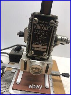 KINGSLEY HOT FOIL STAMPING AND EMBOSSING MACHINE. WORKS. Read Description