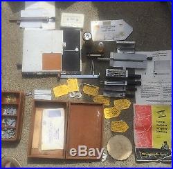 KINGSLEY MACHINE Co. Hot Foil Stamping, gold leaf, used, lots of extras M-75