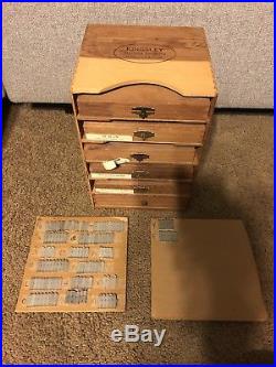 KINGSLEY STAMPING MACHINE TYPE Americana Gothic & Goudy Cursive 5 BOXES