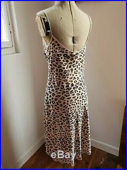 Kate Moss Equipment SOLD OUT leopard print strappy silk slip dress medium