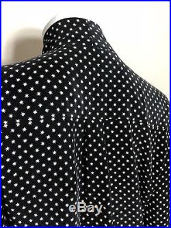 Kate Moss X Equipment Silk Star Print Blouse in Black Size S