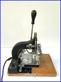 Kinglsey Machine Co. Hot Foil Stamping Machine M-50 Vintage Nice Rare Vtg Heats