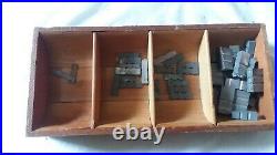 Kingsley 5 Boxes Hot Foil Stamping Machine Type Font in Original Wooden Case