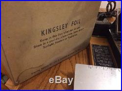 Kingsley Foil Hot stamping machine Hollywood Calif. USA & Extras