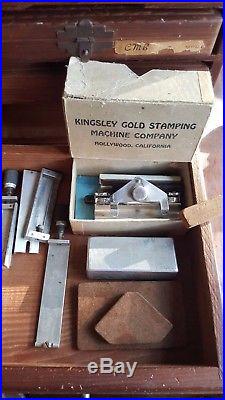 Kingsley Gold Hot Foil Stamping Machine 6 Drawers of Type Set