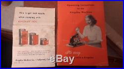 Kingsley Hot Foil Stamp Machine With Accesories Antique Vintage No Model