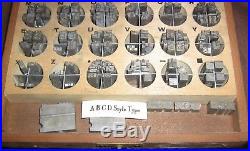 Kingsley Hot Foil Stamping, 6-Drawer Wood Cabinet, 5 Fonts/Type Sets, 6 Rolls, Gold