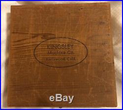 Kingsley Hot Foil Stamping Machine Type 48pt Typo Script In Wood Case