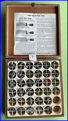 Kingsley Hot Foil Stamping Machine Type Font Set Box (box #7)