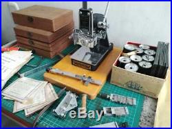 Kingsley Hot Foil Stamping Machine with accessories and Boxes of Type Sets