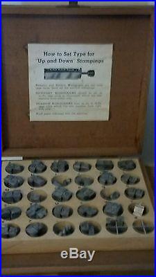 Kingsley Hot Foil Stamping Type Set Capital and Small Case Lot 4 plus extras