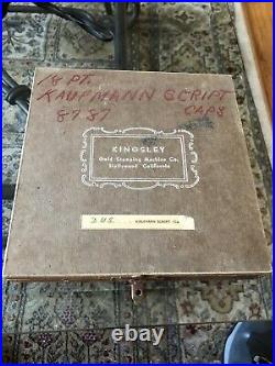 Kingsley Hot Foil stamping machine 18 Pt. Kaufman Script Caps Rare