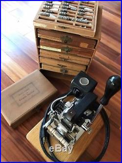 Kingsley Hot Stamp Machine Model M-60 with Extras