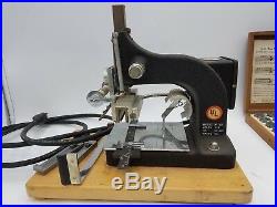Kingsley M-60 Hobo Hot Foil Emboss Stamp Machine with Type Sets Park Ave Accessory