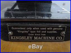 Kingsley Machine Co. Vintage Model M-60 Hot Foil Stamping Machine Working
