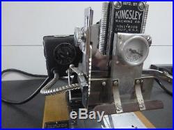 Kingsley Machine Co. Vintage Model M-60 Hot Foil Stamping Machine Working