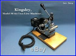 Kingsley Machine (M-60 Two-Line Machine) Hot Foil Stamping Machine