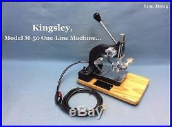 Kingsley Machine (Model M-50 & Accessories) Hot Foil Stamping Machine