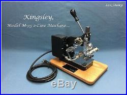 Kingsley Machine (Model M-75 Two Line Machine) Hot Foil Stamping Machine