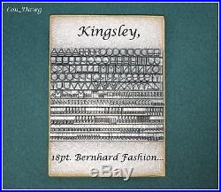 Kingsley Machine Type (18pt. Bernhard Fashion) Hot Foil Stamping Machine