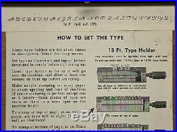 Kingsley Machine Type Letters (14pt. Park Avenue) Hot Foil Stamping Machine