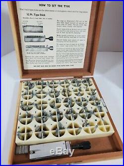 Kingsley Machine Type Sets 6 Sets in Case Gothis Lydian Pen Type Huxley 18th