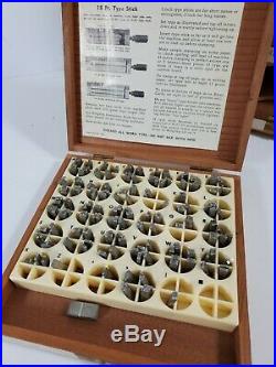 Kingsley Machine Type Sets 6 Sets in Case Gothis Lydian Pen Type Huxley 18th