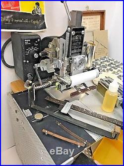 Kingsley Model M-75 Hot Foil Stamping Machine with Instructions Case Accessories