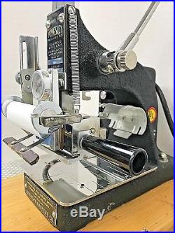 Kingsley Model M-75 Hot Foil Stamping Machine with Instructions Case Accessories