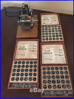Kingsley Vintage Hot Foil Single Line Stamping Machine Plus Accessories