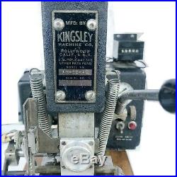 Kingsley hot GOLD foil stamping machine AM-60-AS LETTER SET PEDAL ADAPTER USED