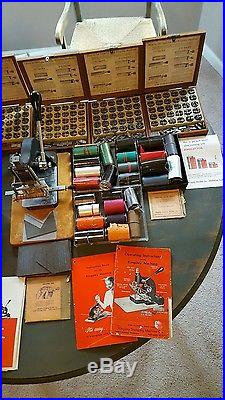 Kingsley hot foil stamping machine model M-50 + type holders + ribbons