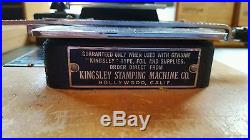 Kingsley hot foil stamping machine model M-50 + type holders + ribbons