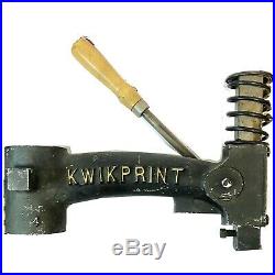 Kwikprint Machine Model 86 Hot Foil Gold Stamping Machine Head Works Used