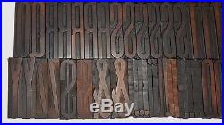 Large Antique 20 Line 3.33 Gothic XXX Condensed Letterpress Wood Type 143 Piece