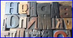 Large letterpress ALPHABET 26 letter printing block set, type, wooden font #9