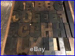 Letterpress 5 Bold Gothic Wood Type-Complete Font 82 pcs