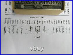 Letterpress Lead Type 48 Pt. Elite Monogram Initials ATF D45