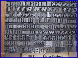 Letterpress Metal Type ATF Ultra Bodoni #518 36 Point