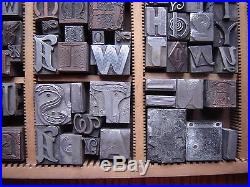 Letterpress Metal Type Initials in a Quarter Size Border Case