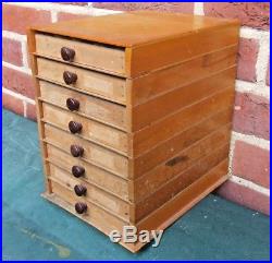Letterpress Printing Adana Wooden Sectional Typecase Cabinet and 8 small drawers